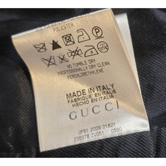 GUCCI Blazer Womens EU 38 US 2 Navy Blue Pinstripe Office Siren Boardroom - Picture 12 of 12